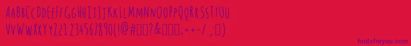 Questions Font – Purple Fonts on Red Background