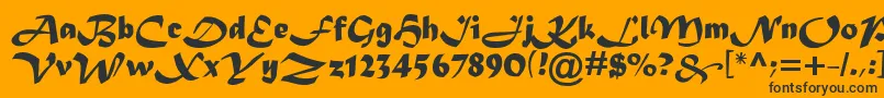 MaderaTygra Font – Black Fonts on Orange Background