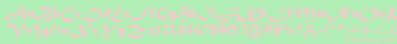 MaderaTygra Font – Pink Fonts on Green Background