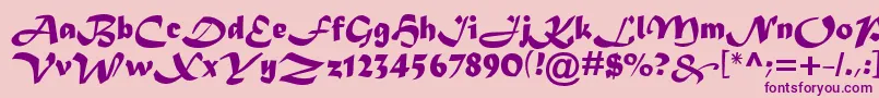 MaderaTygra-Schriftart – Violette Schriften auf rosa Hintergrund