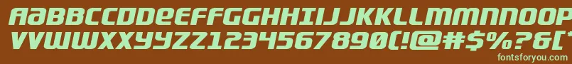 Lightsiderexpand Font – Green Fonts on Brown Background