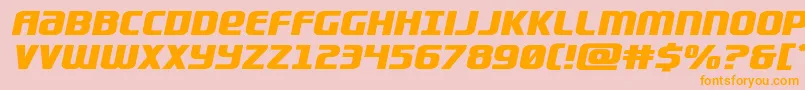 Lightsiderexpand Font – Orange Fonts on Pink Background