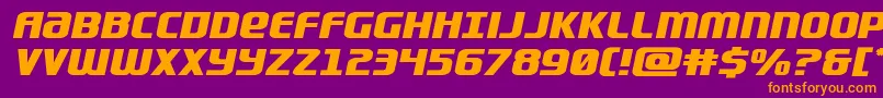 Lightsiderexpand Font – Orange Fonts on Purple Background