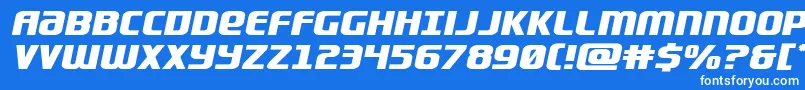Lightsiderexpand Font – White Fonts on Blue Background