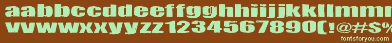 Tulikuume Font – Green Fonts on Brown Background