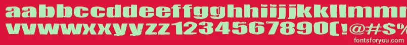 Tulikuume Font – Green Fonts on Red Background