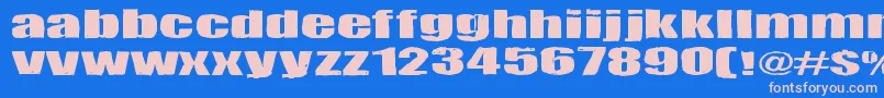 Tulikuume Font – Pink Fonts on Blue Background