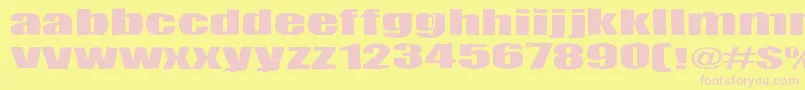 Tulikuume Font – Pink Fonts on Yellow Background