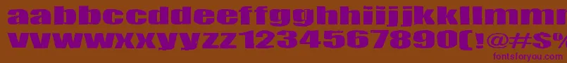 Tulikuume Font – Purple Fonts on Brown Background