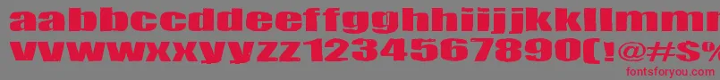 Tulikuume-Schriftart – Rote Schriften auf grauem Hintergrund