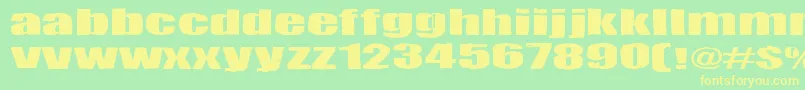 Tulikuume Font – Yellow Fonts on Green Background