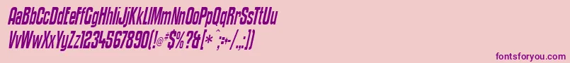 KenyanCoffeeItalic Font – Purple Fonts on Pink Background