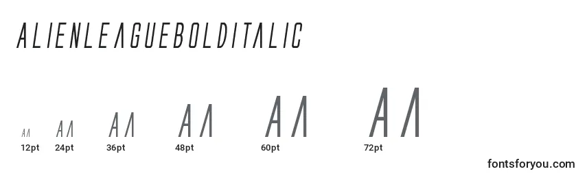 Alienleaguebolditalic Font Sizes
