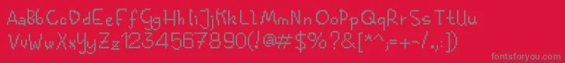 Kolquatfunkybitm Font – Gray Fonts on Red Background