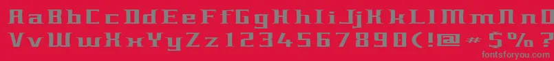 Fonte CulturalStupidity – fontes cinzas em um fundo vermelho