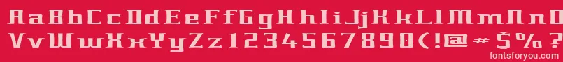フォントCulturalStupidity – 赤い背景にピンクのフォント