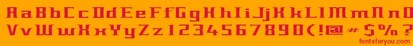 CulturalStupidity-fontti – punaiset fontit oranssilla taustalla