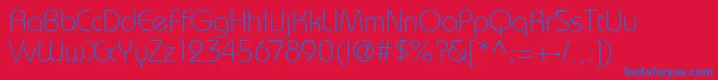 BaronlightdbNormal Font – Blue Fonts on Red Background