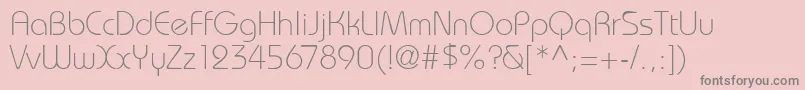 Шрифт BaronlightdbNormal – серые шрифты на розовом фоне
