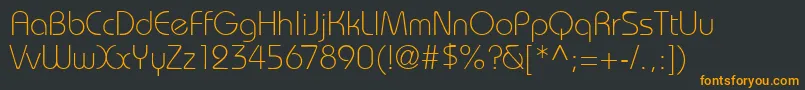 fuente BaronlightdbNormal – Fuentes Naranjas Sobre Fondo Negro