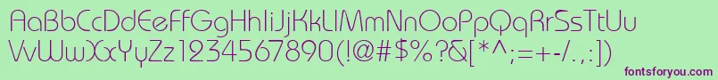 BaronlightdbNormal Font – Purple Fonts on Green Background