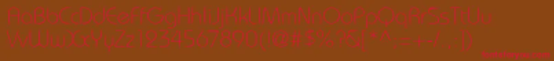 BaronlightdbNormal Font – Red Fonts on Brown Background