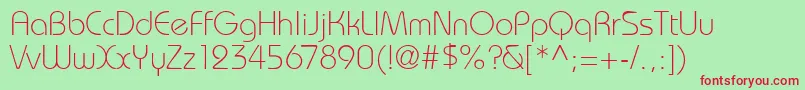 BaronlightdbNormal Font – Red Fonts on Green Background