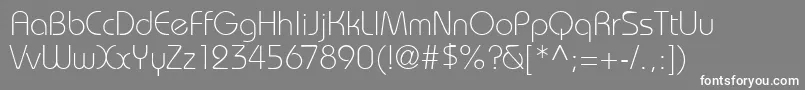 Weitere Informationen zur BaronlightdbNormal-Schriftart BaronlightdbNormal-Schriftart – Weiße Schriften auf grauem Hintergrund