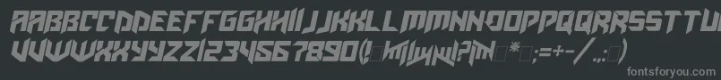 Police Amazoostrovitalic – polices grises sur fond noir
