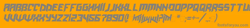Amazoostrovitalic Font – Gray Fonts on Orange Background