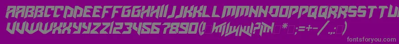 Amazoostrovitalic Font – Gray Fonts on Purple Background