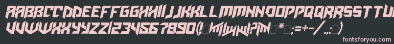 Amazoostrovitalic Font – Pink Fonts on Black Background