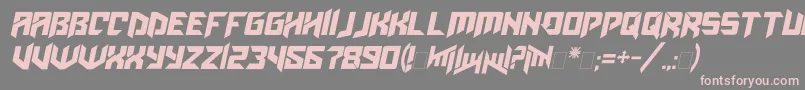 Amazoostrovitalic Font – Pink Fonts on Gray Background