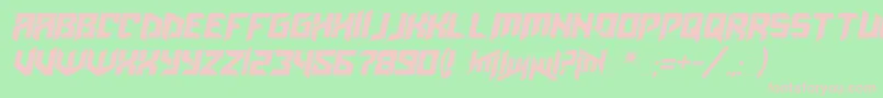 Шрифт Amazoostrovitalic – розовые шрифты на зелёном фоне