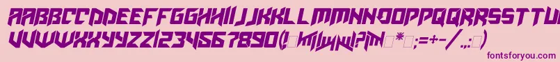 Amazoostrovitalic Font – Purple Fonts on Pink Background