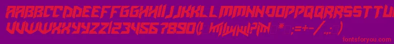 En savoir plus sur la police Amazoostrovitalic Police Amazoostrovitalic – polices rouges sur fond violet