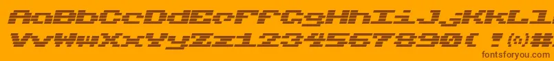 Charmset-Schriftart – Braune Schriften auf orangefarbenem Hintergrund