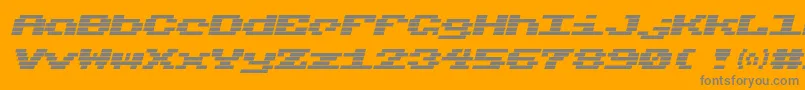 fuente Charmset – Fuentes Grises Sobre Fondo Naranja