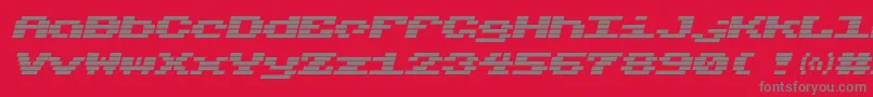 Charmset Font – Gray Fonts on Red Background