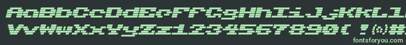 フォントCharmset – 黒い背景に緑の文字