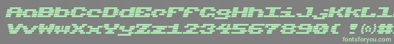 フォントCharmset – 灰色の背景に緑のフォント