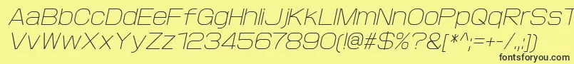 ProtofetLightitalic Font – Black Fonts on Yellow Background