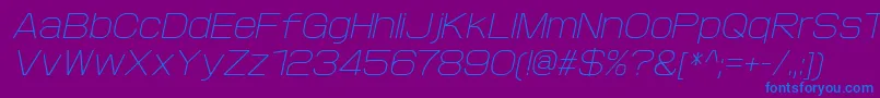 ProtofetLightitalic Font – Blue Fonts on Purple Background