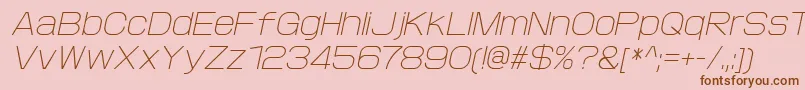 ProtofetLightitalic Font – Brown Fonts on Pink Background