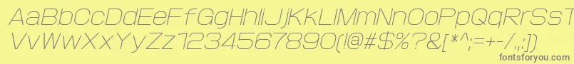 ProtofetLightitalic Font – Gray Fonts on Yellow Background