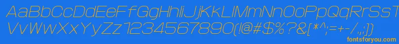 ProtofetLightitalic Font – Orange Fonts on Blue Background