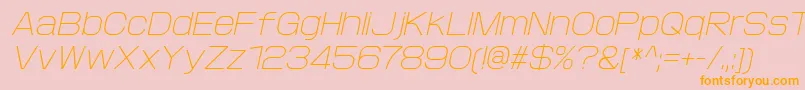 ProtofetLightitalic Font – Orange Fonts on Pink Background