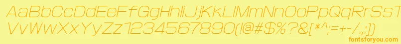 ProtofetLightitalic Font – Orange Fonts on Yellow Background