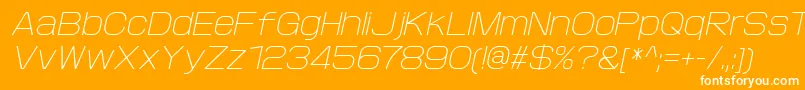 ProtofetLightitalic Font – White Fonts on Orange Background