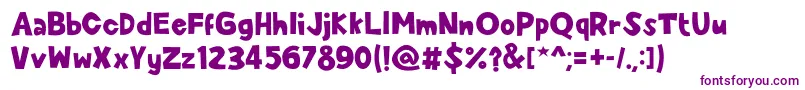 CuteEnung Font – Purple Fonts on White Background